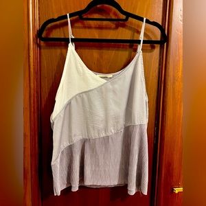 Gray & white multi-pattern tank top